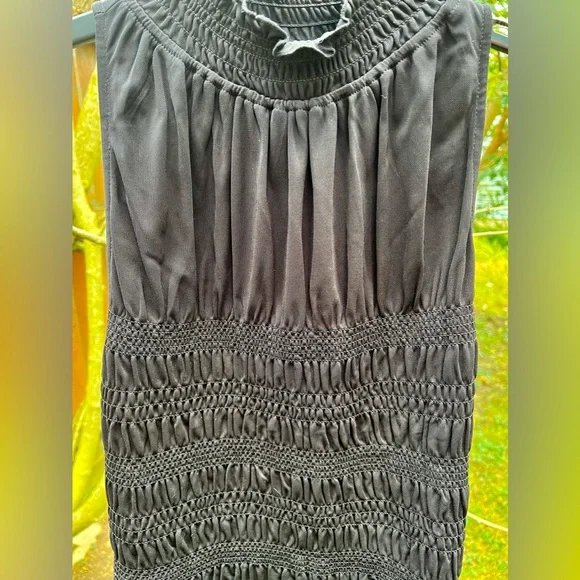 NWOT Frame mock high neck ruched tank blouse top smocked S - Picture 3 of 10